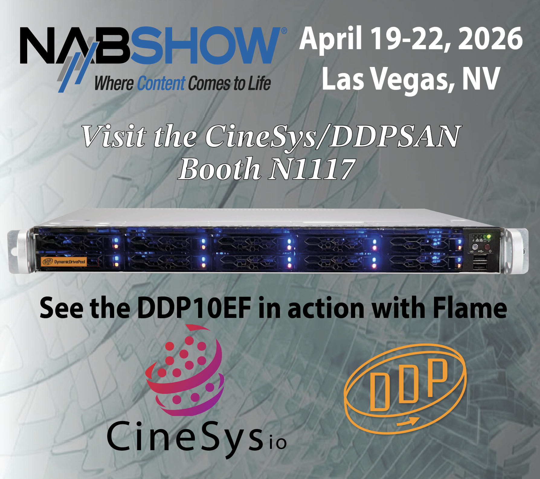 NAB with CIneSys/DDP and Flame